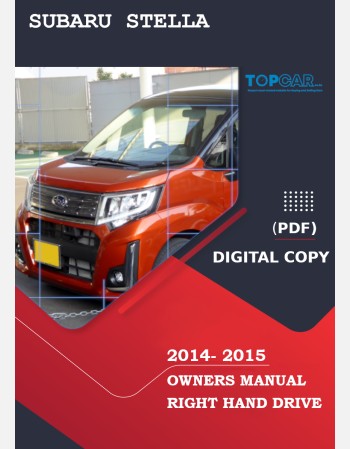 subaru stella 2014-2015 owners manual in english